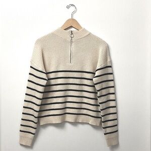 SHEIN Mock Zip Neck Sweater